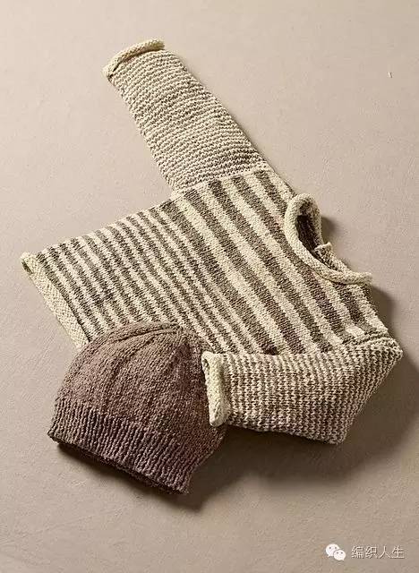黑白条纹毛衣怎么编织,零线多色拼接毛衣图案