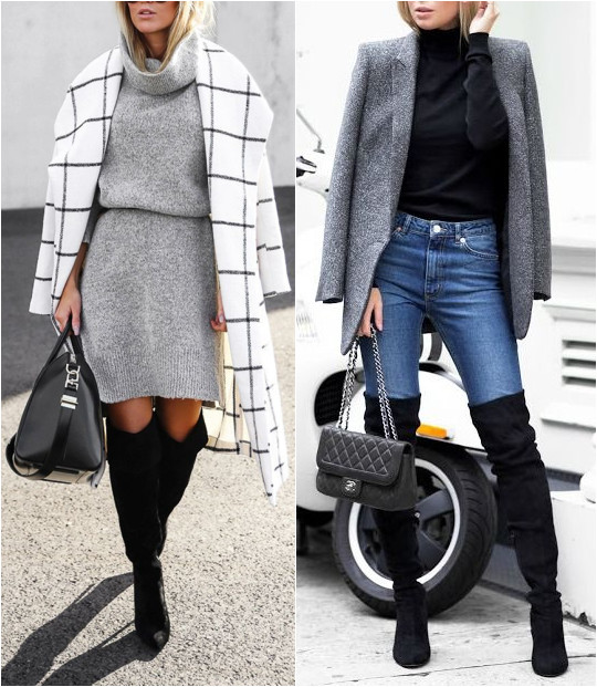 春季过膝长靴怎么穿搭才好看,过膝长靴怎么穿搭才好看