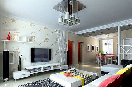 惊艳的客厅背景墙,小户型客厅装修图电视背景墙