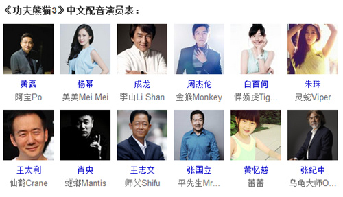 功夫熊猫致敬周杰伦,周杰伦和功夫熊猫