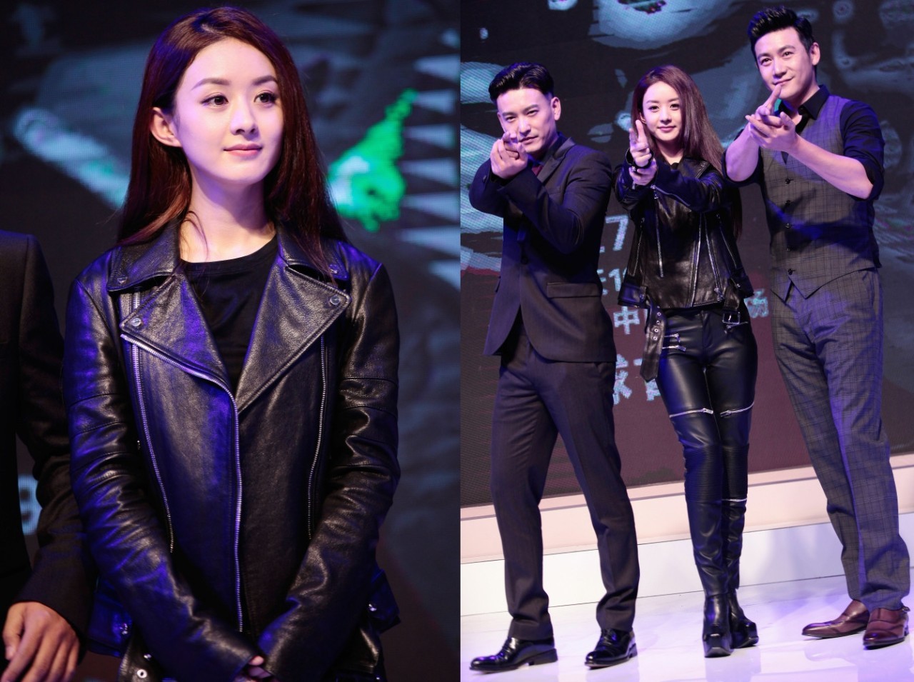 皮夹克祁同伟,赵丽颖穿红色皮夹克超酷