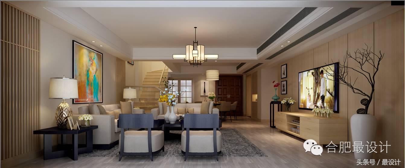 合肥设计师张益——国耀一方城240平原木简约风