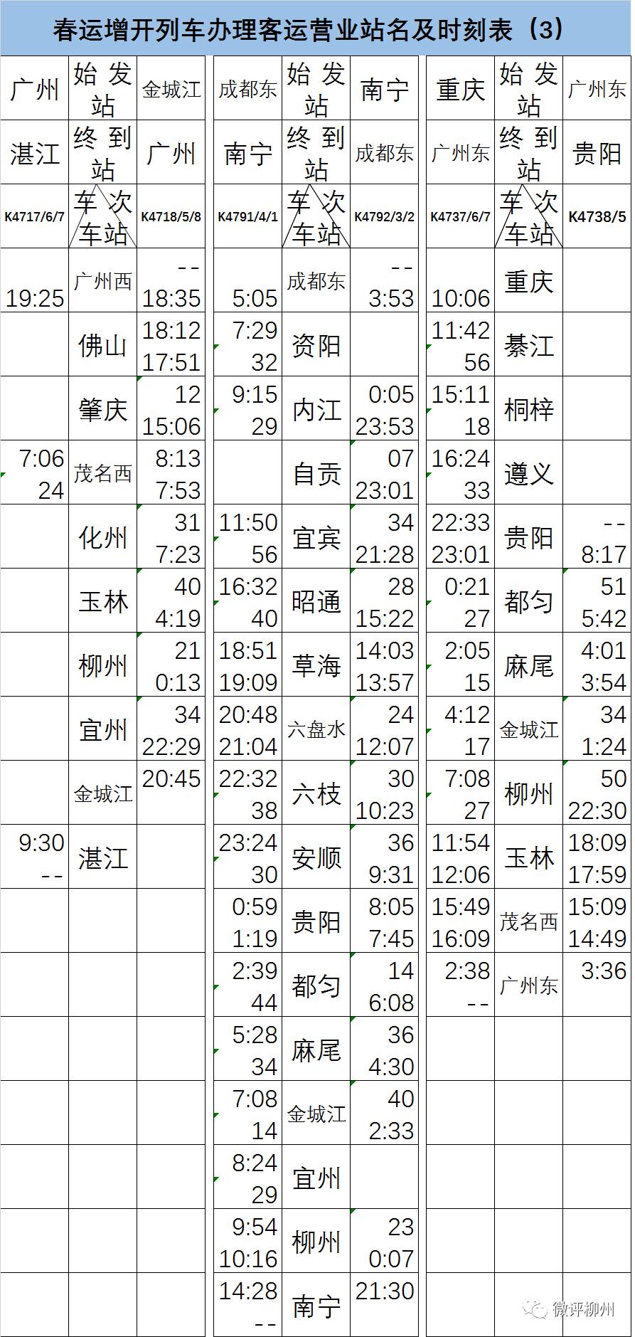五一增开柳州列车在哪查询,柳州站增开列车