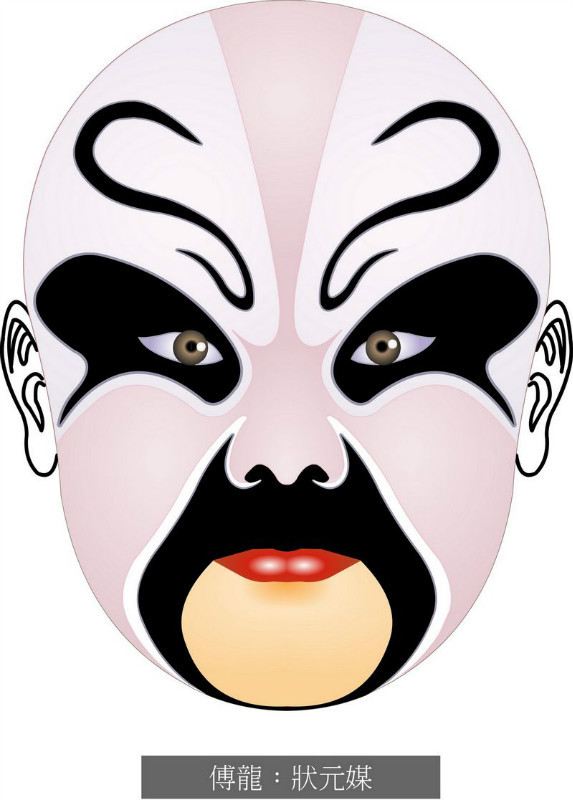 国粹脸谱重组画,国粹创意经典脸谱