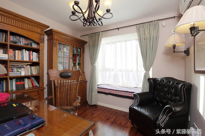 紫藤装饰_美式客厅装修效果图