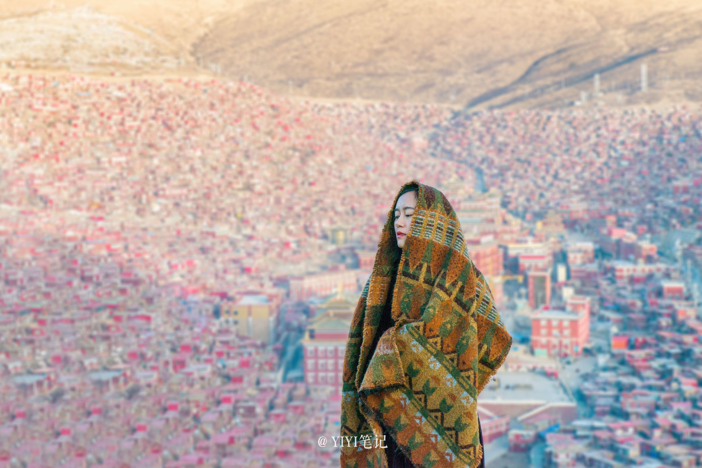 色达的冬天的美景,冬天的色达