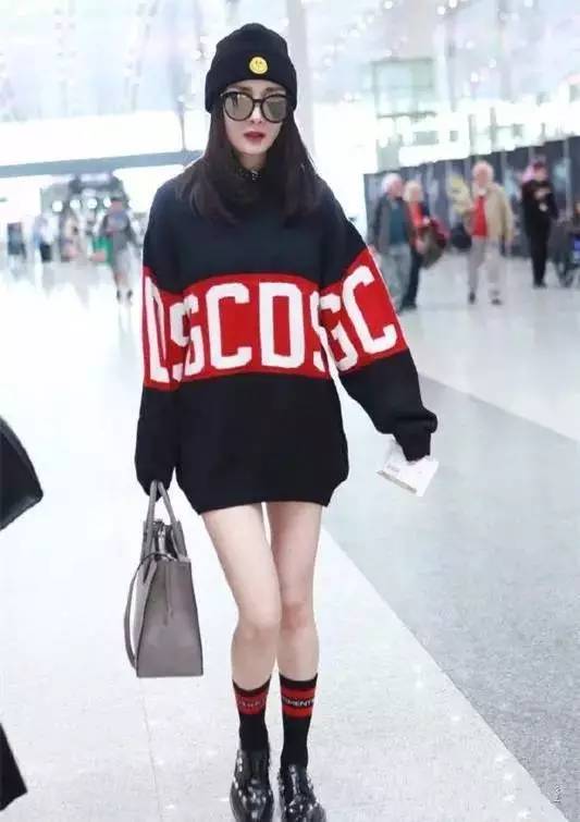 过膝靴杨幂,杨幂穿黑色过膝长靴街拍