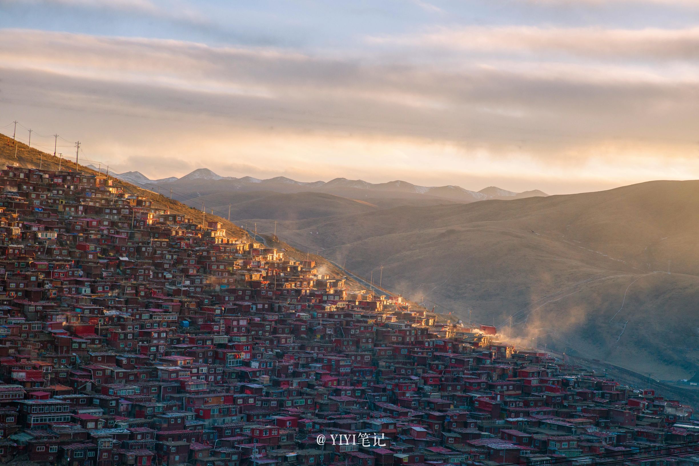 色达的冬天的美景,冬天的色达