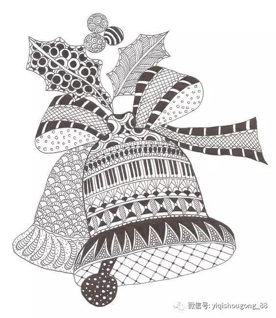 自己画圣诞卡片,圣诞节手工缠绕画