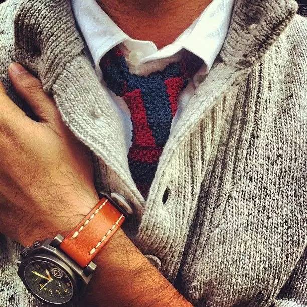 学院风两件套针织领带,时尚针织领带图片大全