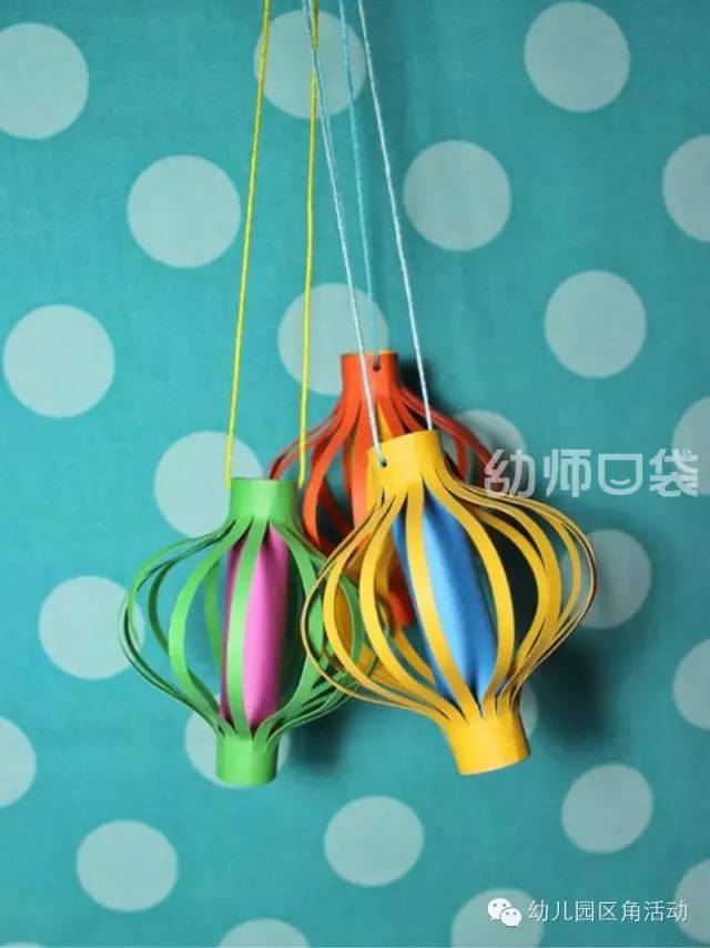灯笼装饰幼儿园简单漂亮,幼儿园新年手工吊饰环创走廊灯笼