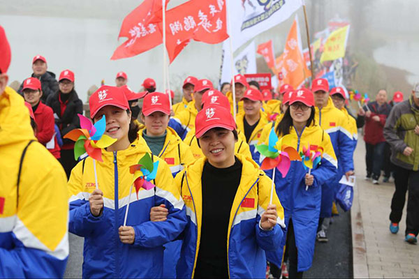 海宁迎春健步走,海宁横头街迎春健步走