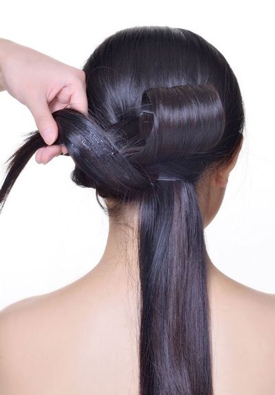 超长头发韩式盘发新娘,韩式盘发新娘2018