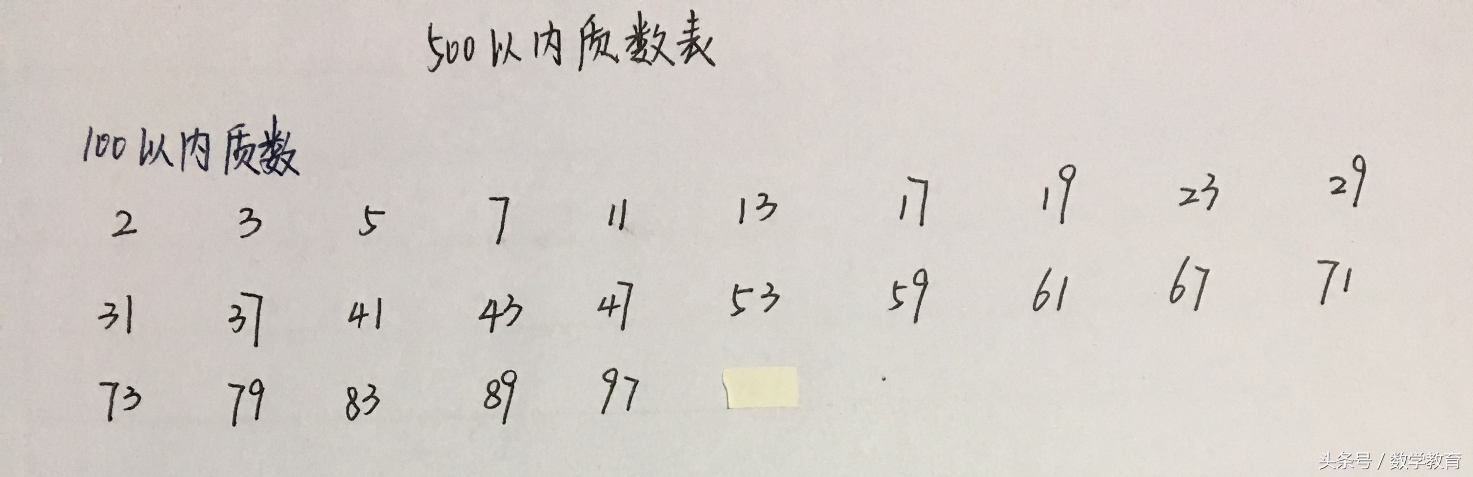 五十以内质数背诵技巧,百以内质数最简单背法