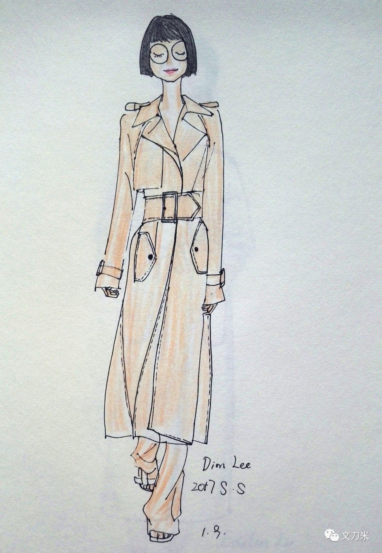 画画怎样穿衣服,风衣穿搭绘画教程