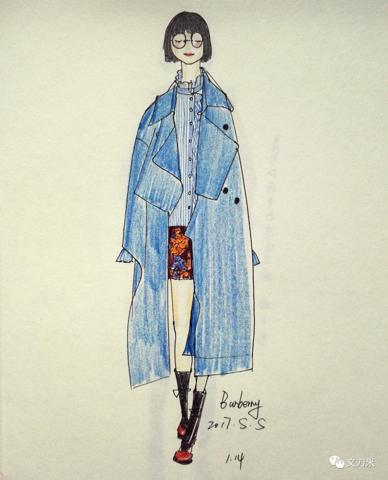 画画怎样穿衣服,风衣穿搭绘画教程