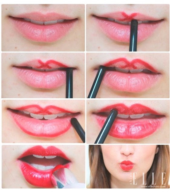 欧式新娘唇线唇妆画法,唇妆画法化妆视频技巧讲解