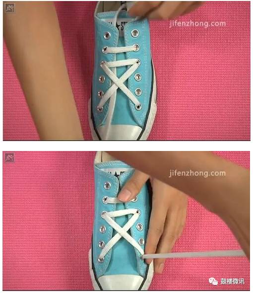 adidas三叶草ozweego鞋带系法,鞋带的可爱系鞋法