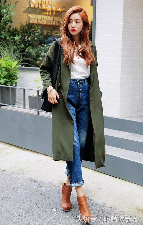 想做英姿飒爽的自己,洋气小个子时髦外套军绿色