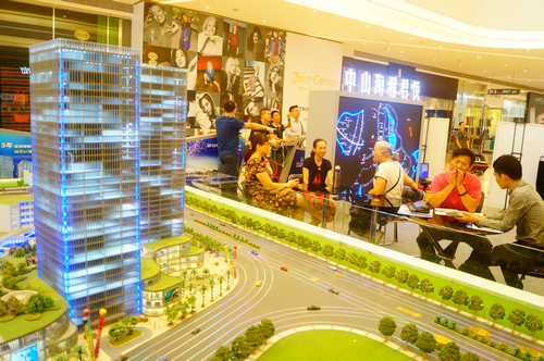 实拍深圳楼盘,实拍房地产销售中心