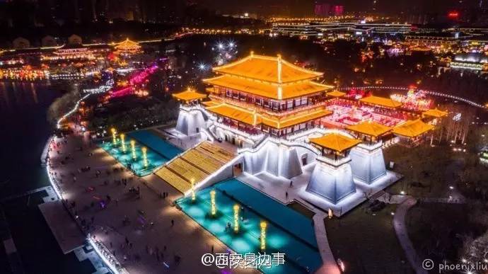 西安大唐芙蓉园花灯夜景视频,西安大唐芙蓉园灯会和城墙灯会