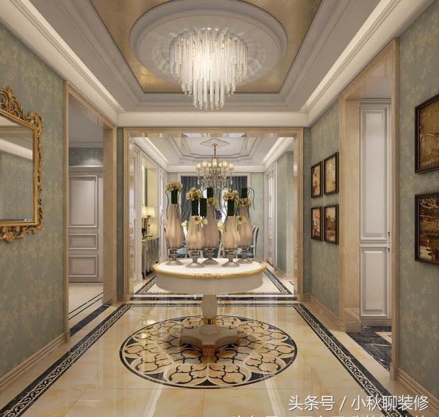 西安首创漫香郡装修效果图,100平米三室两厅复古装修