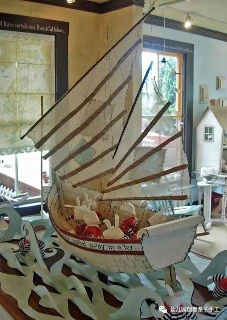 彩泥儿童简单手工轮船,幼儿园纸皮海盗船手工