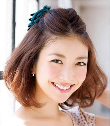 小学生短发扎丸子头简单霸气,9款适合短发女生的简单扎发图片