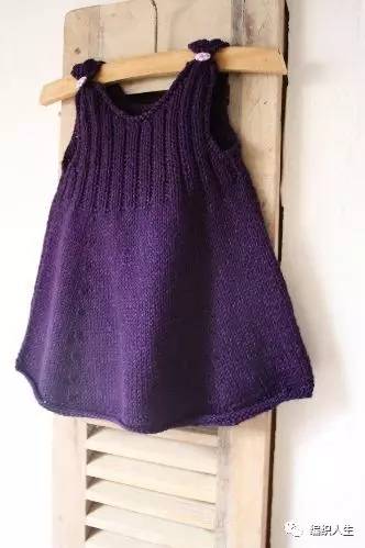 从下往上编织毛线背心裙怎样减针,毛线编织宝宝拼色背心裙图片大全