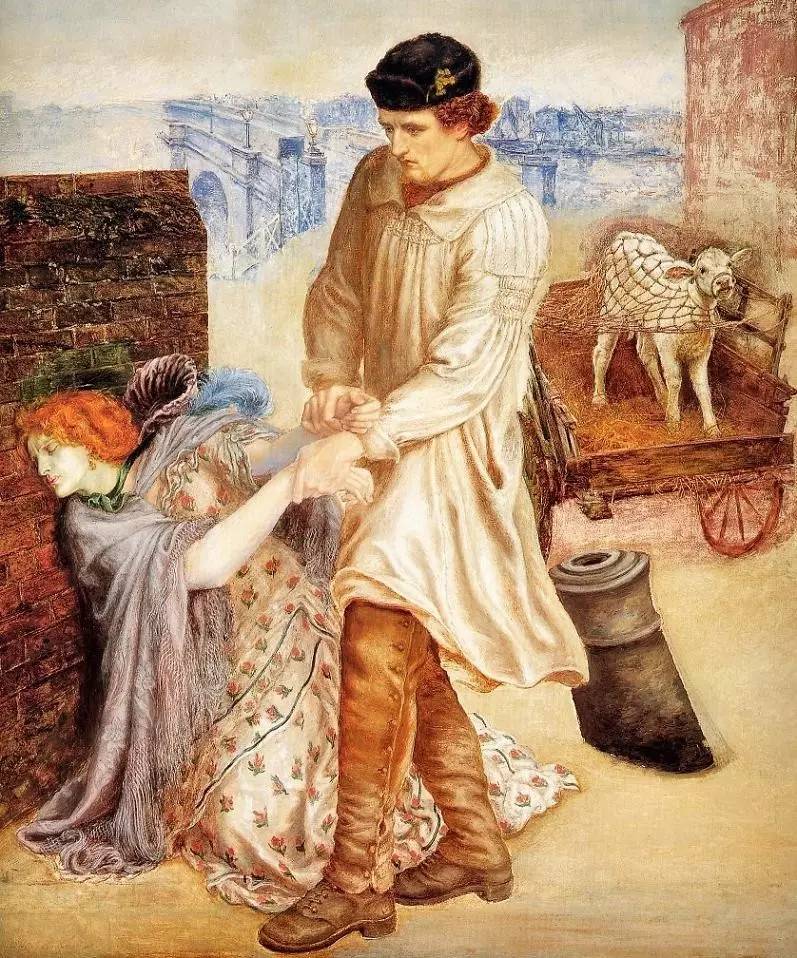 他画的女子像迷失森林里的仙女