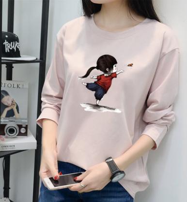 打底衫女内搭t恤中长款修身加绒,高领打底衫女秋冬新款长袖t恤衫