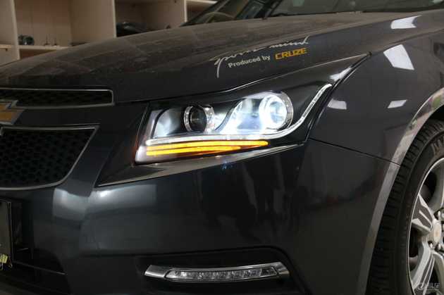 18科鲁兹大灯改装案例,雪佛兰18款科鲁兹改装led矩阵大灯
