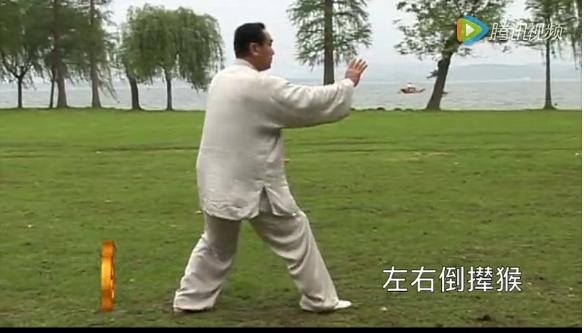 传统杨式85式太极拳云手傅清泉,杨式85式太极拳云手单鞭教学