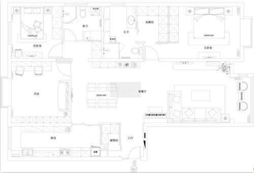 方形一居室小户型装修设计,140平日式轻奢风格装修效果图