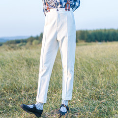 高弹力气质显瘦休闲裤,大码显瘦弹性休闲裤
