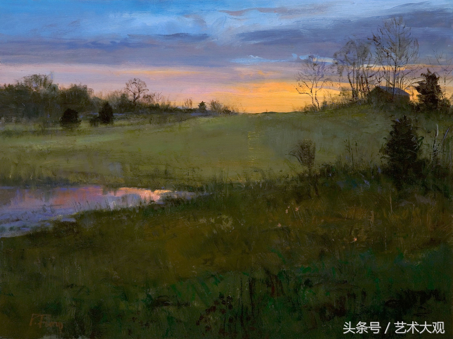 冉茂芹风景小油画写生视频,崔根男风景油画写生视频