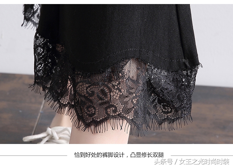 女士弹性破洞黑色牛仔喇叭裤,白色破洞微喇牛仔裤女春秋季