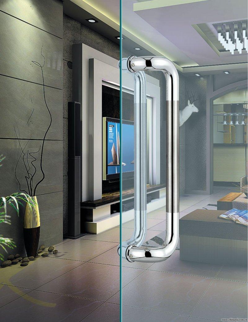 玻璃门是做有拉手还是做无拉手,铝合金玻璃门更换锁教程