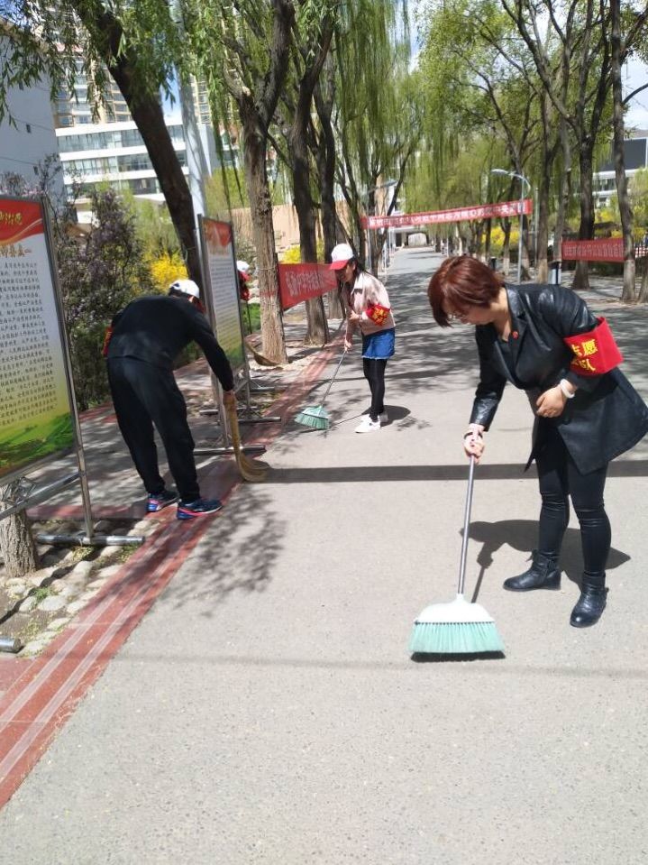 西宁十里铺小学践行*党**员先进性清洁校园做楷模