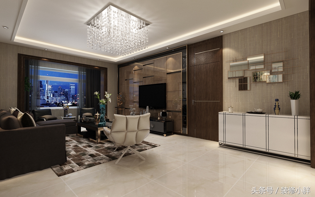 哈尔滨漫步巴黎136平轻奢港式三居 演绎时尚现代生活