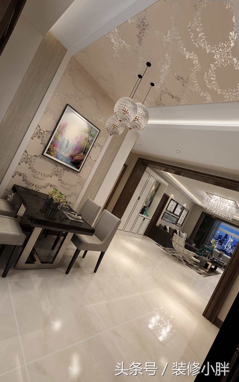 哈尔滨漫步巴黎136平轻奢港式三居 演绎时尚现代生活