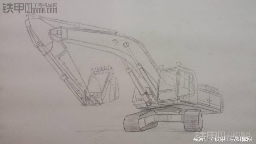 大学生坚持8年每天画挖掘机，现已达到“大师”级别！