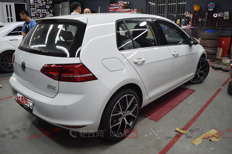 高尔夫7.5r-line17寸轮毂改装案例,高尔夫改装19寸bbs轮毂
