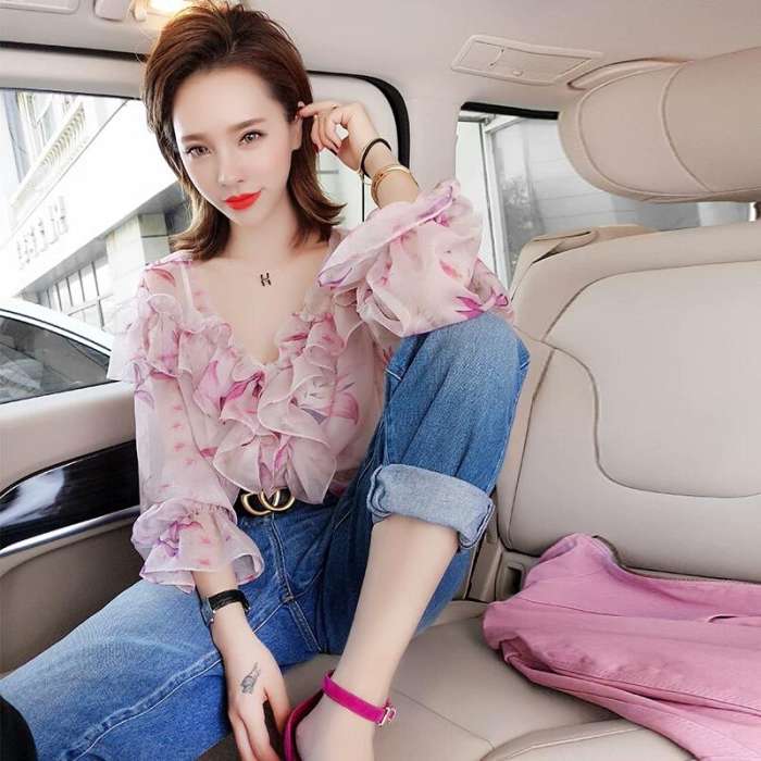 雪纺上衣显瘦遮肉减龄洋气收腰,好看的雪纺上衣让你秒变气质女王