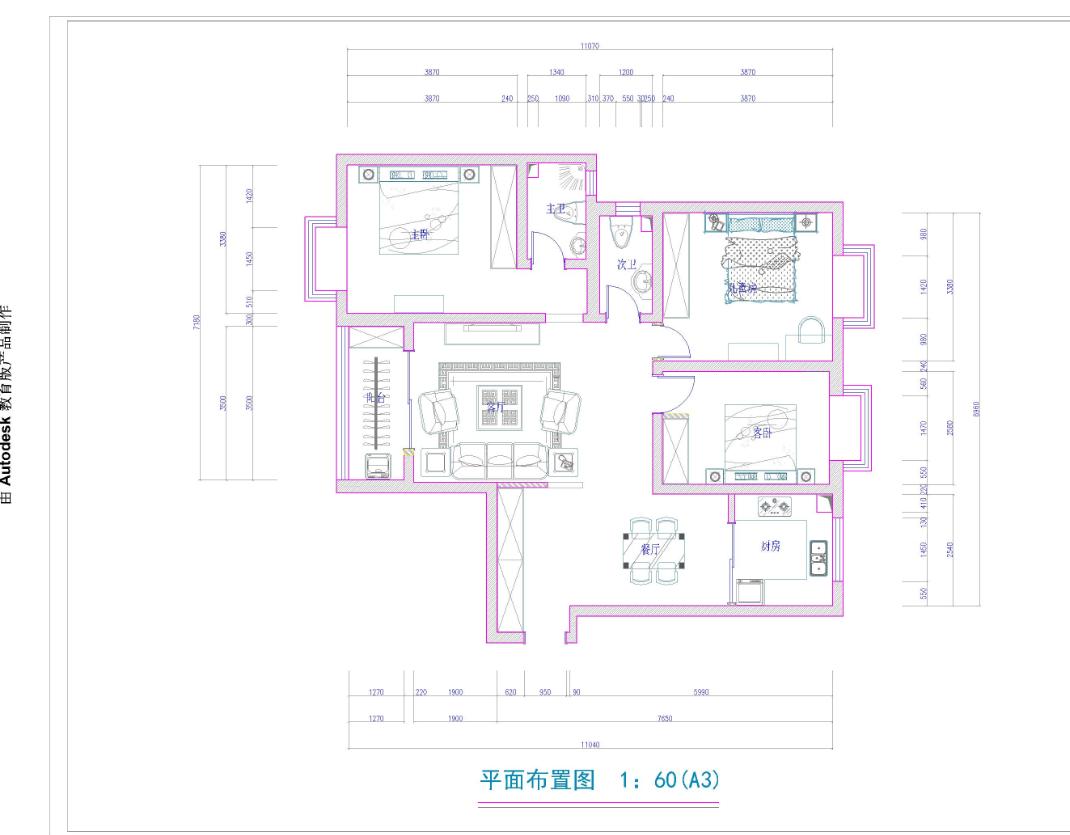 济南185平4房2厅3卫效果图,济南高速花园小区
