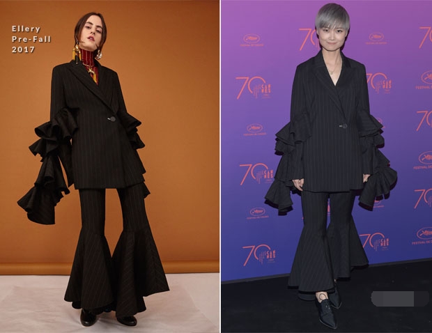 李宇春戛纳红毯秀被评为最佳着装,李宇春stop表演