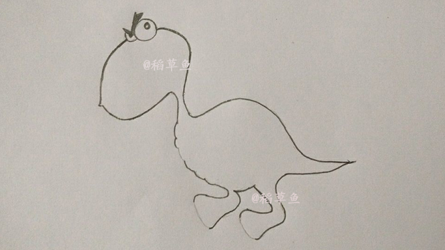 三岁以上的小朋友画简笔画恐龙,简笔画飞天恐龙带翅膀的恐龙
