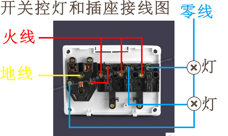 没有l1l2带开关的插座怎样接线,带插座双联双控开关接线几种方法