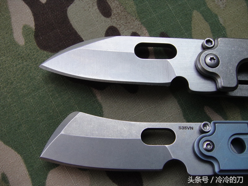 2把钛合金加S35V钢的serge*刀折**，豌豆和菜刀头详细对比