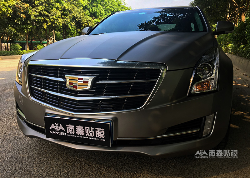 凯迪拉克ATSL车身改色贴膜亚光灰